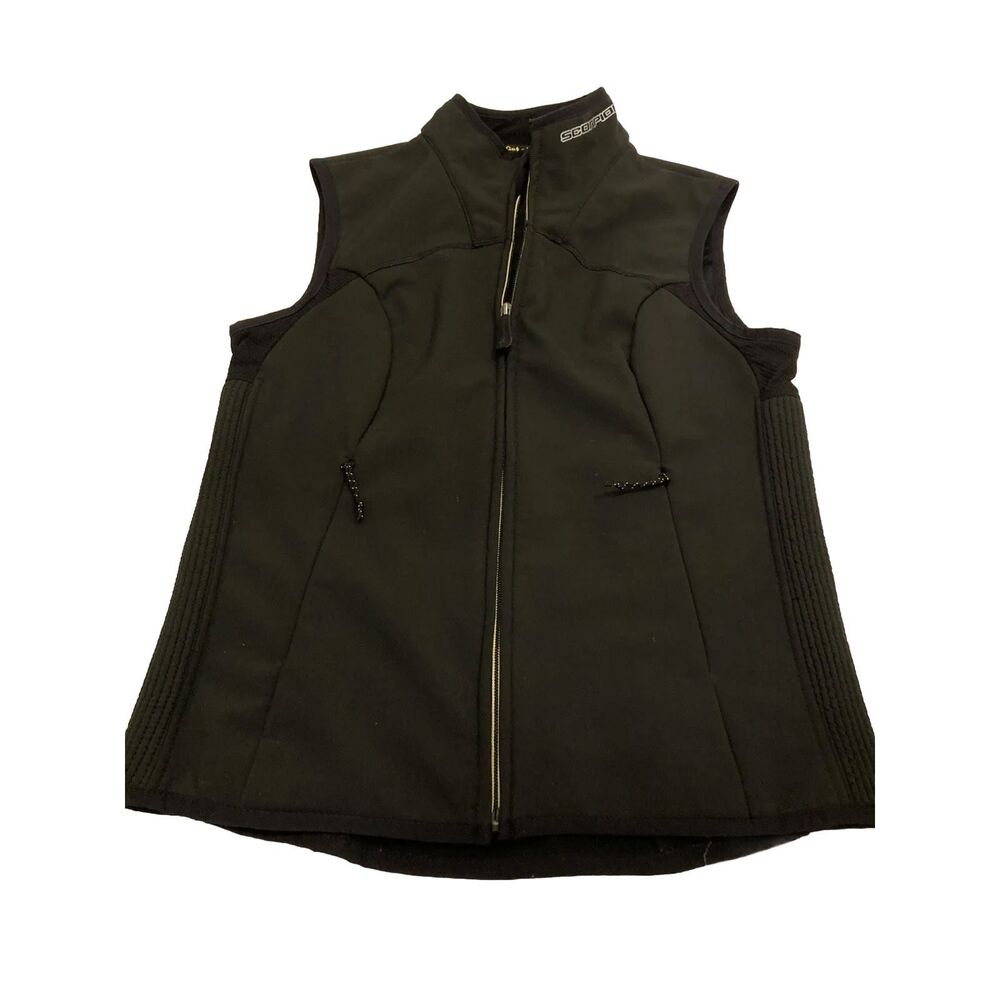Scorpion Exo Biker Vest Men’s Medium Black Sleeveless Front Zip Polyester Blend